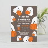 Einfaches elegantes Gespenst, Halloween-Kinderdusc Einladung (Stehend Vorderseite)