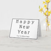 Einfaches Elegantes Glück im neuen Jahr Personalis Karte (Gelbe Blume)