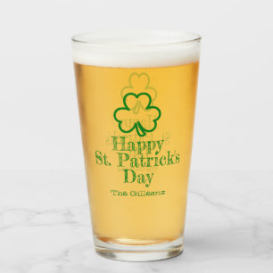 Einfaches Elegantes Glück Kleeblatt St Patricks Da Glas