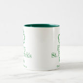 Einfaches Elegantes Glück Kleeblatt St Patricks Da Zweifarbige Tasse (Mittel)