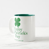 Einfaches Elegantes Glück Kleeblatt St Patricks Da Zweifarbige Tasse (Vorderseite Links)