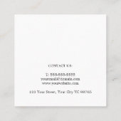 Einfaches elegantes Gold Circuit Board HighTech Se Quadratische Visitenkarte (Rückseite)