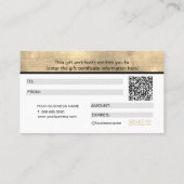 Einfaches Elegantes Gold Foil Herzstück Visitenkarte (Rückseite)