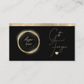 Einfaches Elegantes Gold Foil Herzstück Visitenkarte (Vorderseite)