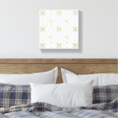 Einfaches elegantes Gold Folk Tile Muster Leinwanddruck (Insitu (Schlafzimmer))