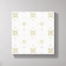 Einfaches elegantes Gold Folk Tile Muster