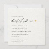 EINFACHES ELEGANTES GOLD GRAY TYPOGRAPHY Brautpart Einladung (Vorderseite)