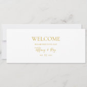 Einfaches elegantes Gold Hanging Seating Chart Hea (Rückseite)