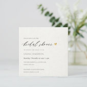 EINFACHES ELEGANTES GOLD KRAFT TYPOGRAPHY-Brautpar Einladung (Stehend Vorderseite)