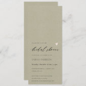 EINFACHES ELEGANTES GOLD KRAFT TYPOGRAPHY-Brautpar Einladung (Vorne/Hinten)