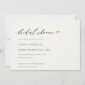 EINFACHES ELEGANTES GOLD KRAFT TYPOGRAPHY-BRAUTPAR EINLADUNG (Vorderseite)