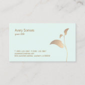 Einfaches elegantes Gold Leaf Visitenkarte (Vorderseite)