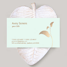 Einfaches elegantes Gold Leaf Visitenkarte