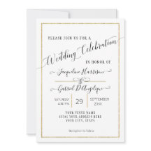 Einfaches elegantes Gold-Minimal-Script-Wedding-Fo