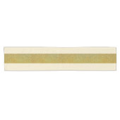 Einfaches elegantes Gold Strip Kurzer Tischläufer (Horizontal)