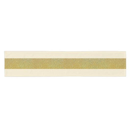 Einfaches elegantes Gold Strip Kurzer Tischläufer (Horizontal)
