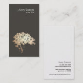 Einfaches elegantes Gold Tree-Logo Visitenkarte (Vorne/Hinten)