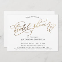 Einfaches elegantes Gold Typografy-Brautparty