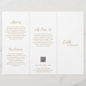 Einfaches elegantes Gold zeitgenössisches QR-Code Flyer (Vorne)