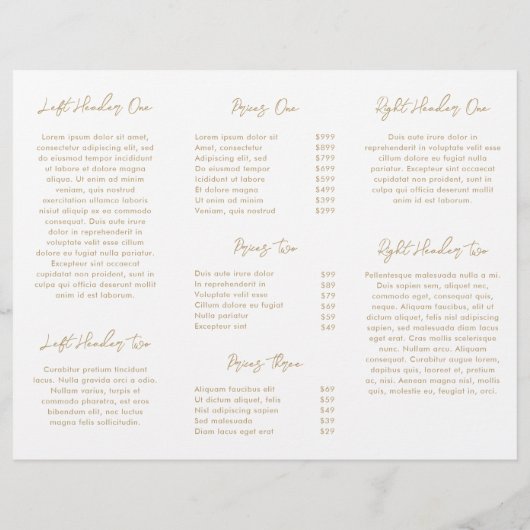 Einfaches elegantes Gold zeitgenössisches QR-Code Flyer (Hinten)