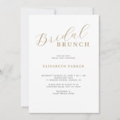 Einfaches, elegantes Goldskript, modernes Brautbru Einladung (Vorderseite)