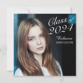 Einfaches elegantes Graduierungsparty-Foto Einladung (Vorderseite)