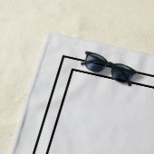 Einfaches, elegantes, graues Schwarz-Monogram-Bade Strandtuch (Beispiel)