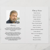 Einfaches elegantes Gray Modern Funeral Programm (Rückseite)