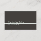 Einfaches elegantes Grey Light Blue Line Consultan Visitenkarte (Vorderseite)