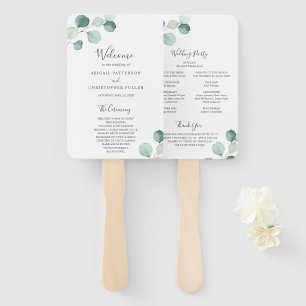 Einfaches Elegantes Grünzeug Eukalyptus-Hochzeitsp Fächer