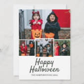 Einfaches elegantes Halloween-Foto Feiertagskarte (Vorderseite)
