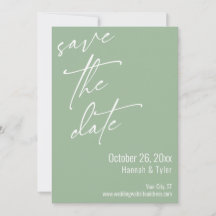 Einfaches Elegantes Handschrift-Skript Salbeigrün