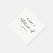Einfaches elegantes Happy Retirement Calligraphy S Serviette (Ecke)