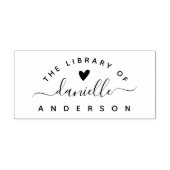 Einfaches elegantes Heart Classic Library Book Gummistempel (Prägung)