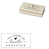 Einfaches elegantes Heart Classic Library Book Gummistempel (Stempel)