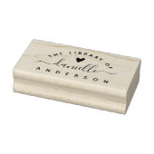 Einfaches elegantes Heart Classic Library Book Gummistempel (Stempel)