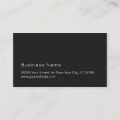 Einfaches elegantes hellgelbes Schwarz-Berater Visitenkarte (Rückseite)