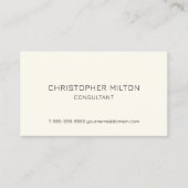 Einfaches elegantes hellgelbes Schwarz-Berater Visitenkarte (Vorderseite)