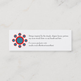 einfaches elegantes Hennastrauchmuster Mini Visitenkarte