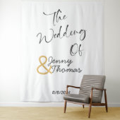 Einfaches elegantes Hochzeitbanner Wandteppich (Beispiel)