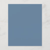 Einfaches, elegantes Hochzeitmenü mit Slate Blue (Rückseite)