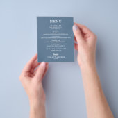 Einfaches, elegantes Hochzeitmenü mit Slate Blue Flyer (Gruppe)