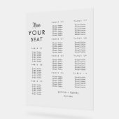 Einfaches elegantes Hochzeitsdiagramm - Akryllisch Acrylschild (Winkel)