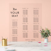 Einfaches elegantes Hochzeitsdiagramm - Akryllisch Acrylschild (Hochzeit)