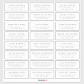 Einfaches elegantes Hochzeitsgast-Adresslabel Aufkleber (Blatt)