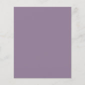 Einfaches elegantes Hochzeitsmenü von Lavender (Rückseite)