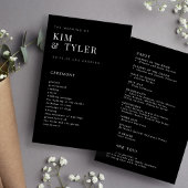 Einfaches elegantes Hochzeitsprogramm