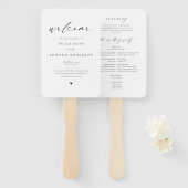 Einfaches elegantes Hochzeitsprogramm Fächer (Vorne und Hinten)