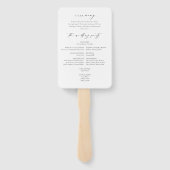 Einfaches elegantes Hochzeitsprogramm Fächer (Rückseite)