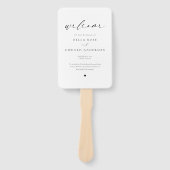 Einfaches elegantes Hochzeitsprogramm Fächer (Vorderseite)